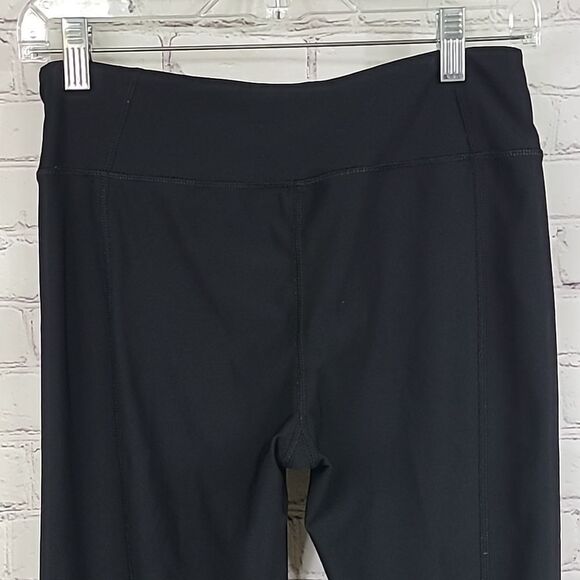 Women's Legging Capri Black & Pink Space Dye Crop Yoga Pant Workout Activewear - Picture 4 of 9